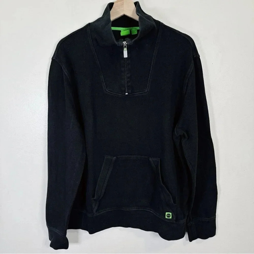 Hugo Boss  Cotton Half Zip Ribbed Sweater